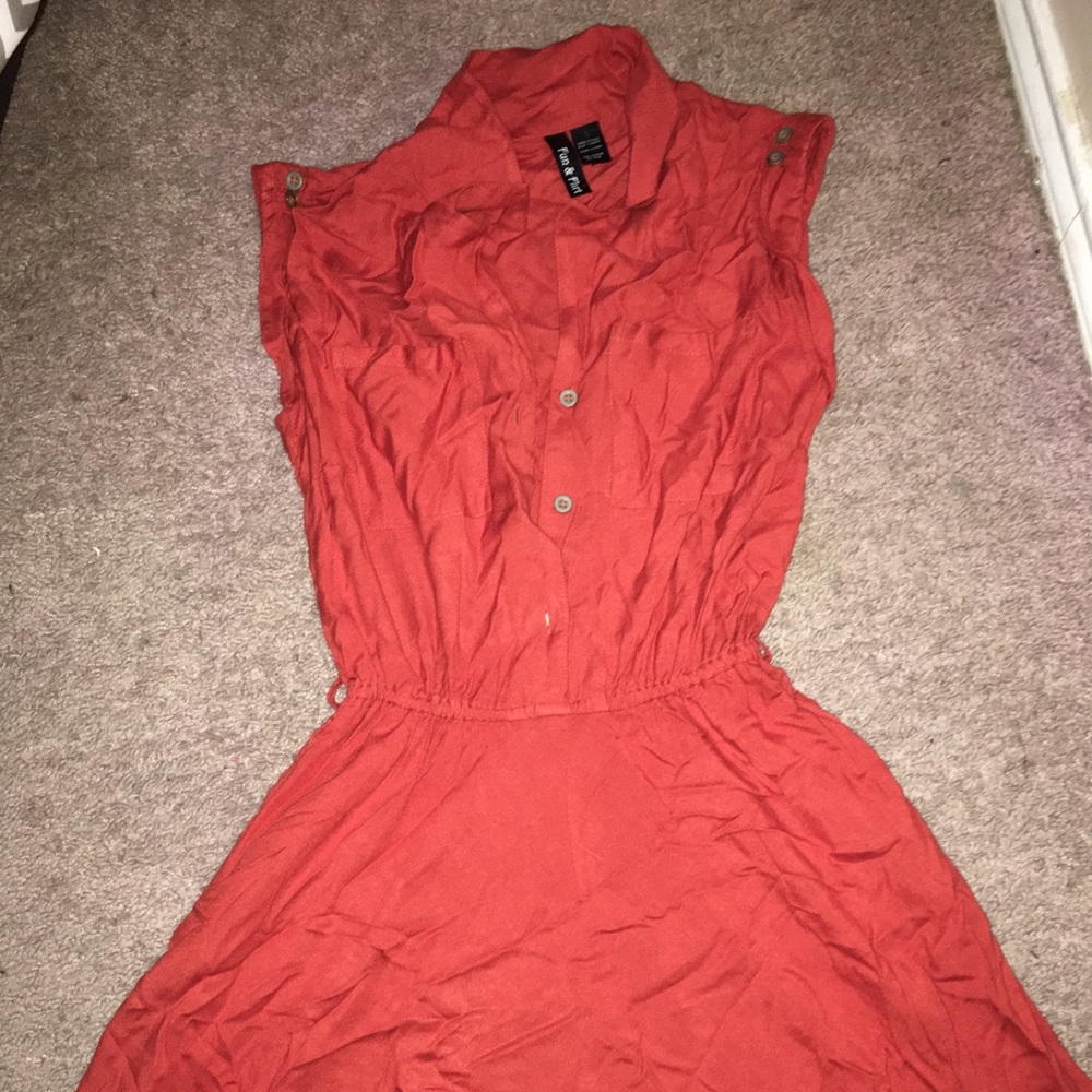 orange colored dress